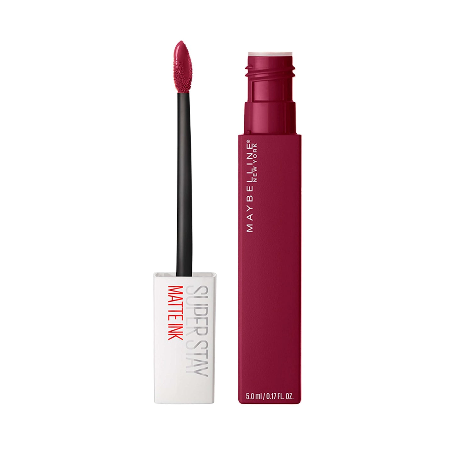 Maybelline Super Stay Matte Ink Liquid Lipstick Makeup, Long Lasting High Impact Color, Up to 16H Wear, Founder, Cranberry Red, 1 Count, Packaging May