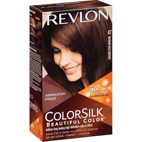 Revlon ColorSilk Hair Color [47], Medium Rich Brown 1 ea (Pack of 7)