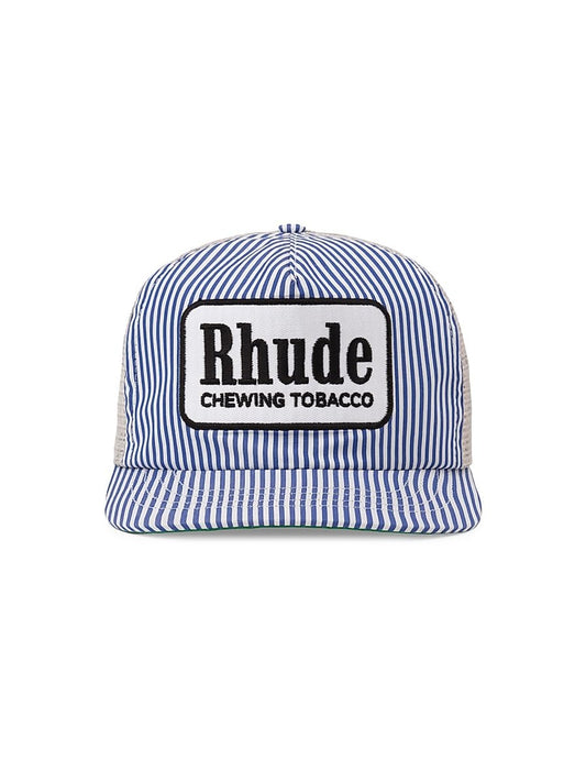 Rhude, Stripe Tobacco Tucker Hat, Blue White