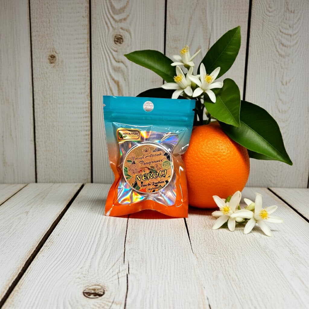 NEROLI Perfume - Eau de Parfum - Solid Balm - Natural Essential Oils Aromatherapy Fragrance (Orange Blossoms, Citrus Aurantium, Tuberose, Mandarin