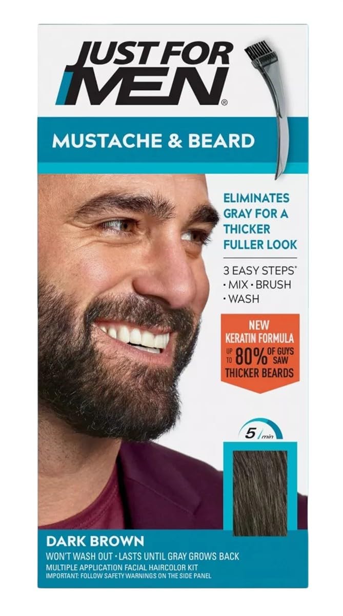 Just For Men Mustache & Beard #M-45 Dark Brown (Pack of 6)