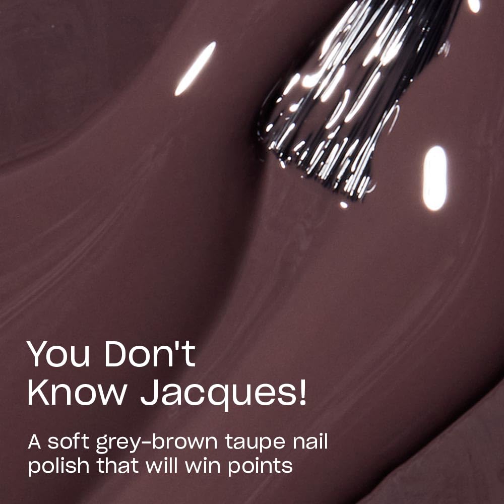 OPI Nail Lacquer You Don't Know Jacques! | Opaque Dark Brown Crème Chip Resistant Nail Polish | Vegan, Fast Drying, Streak Free