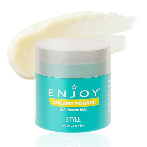 Enjoy Creamy Pomade, Lightweight, Non Greasy Formula for Flexible Control & Natural Shine (2.1 oz)