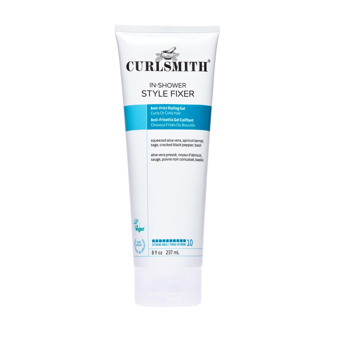 CURLSMITH - In-Shower Style Fixer - Vegan Extreme Hold Styling Gel for Dry, Wavy, Curly or Coily Hair (8oz)