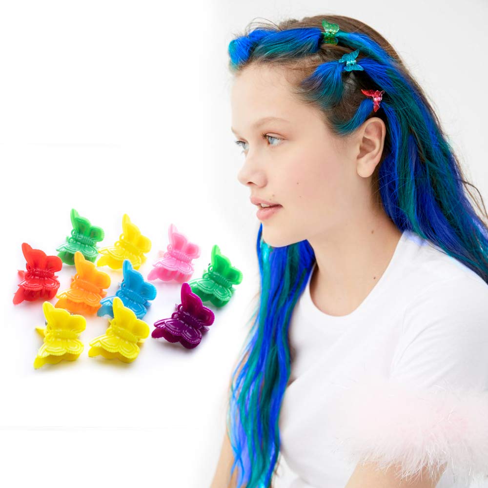 KC Republic Hair Chalk for Kids Jumbo Hair Chalk Sticks Washable Hair Color Temporary Dye for Girls Safe Scented Rainbow Metallic Glitter Hair