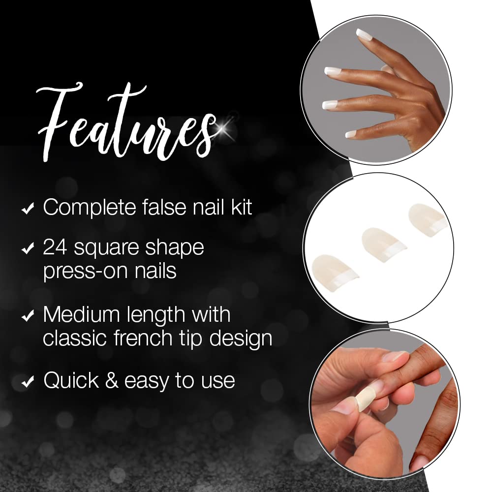 Ardell Nail Addict Artificial Nail Set, Classic French Beauty & Personal Care Ardell