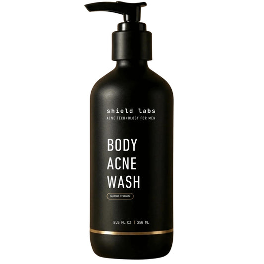 Shield Body Acne Wash for Back, Chest & Shoulders - Men's 10% Benzoyl Peroxide Body Wash, Clears Breakouts & Acne Scars - Unscented with Niacinamide Beauty and Personal Care Shield Default Title