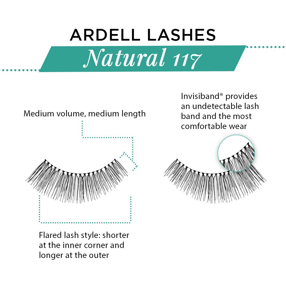 Ardell Fashion Lashes, 117 Black, 1 Pair (Pack of 3)