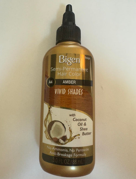 Bigen Semi Permanent Hair Color #A4 Amber, 3 oz (Packs of 3)