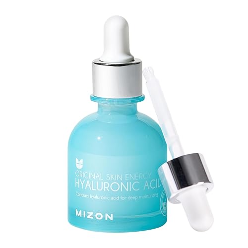 MIZON Hyaluronic Acid 100 Serum - Pure Hyaluronic Acid for Deep Hydration, Plumping & Skin Barrier Support - Lightweight K-Beauty Ampoule for Glass