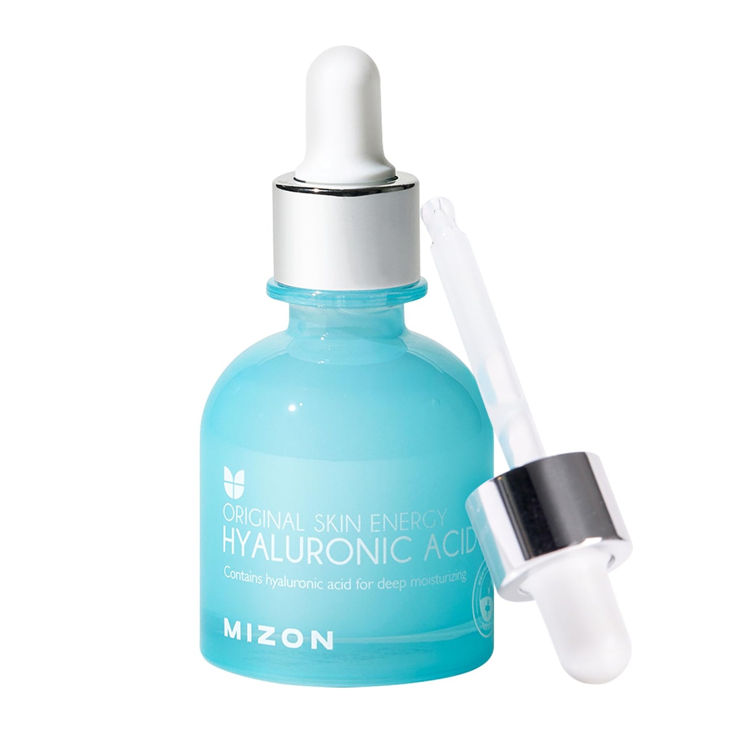 MIZON Hyaluronic Acid 100 Serum - Pure Hyaluronic Acid for Deep Hydration, Plumping & Skin Barrier Support - Lightweight K-Beauty Ampoule for Glass