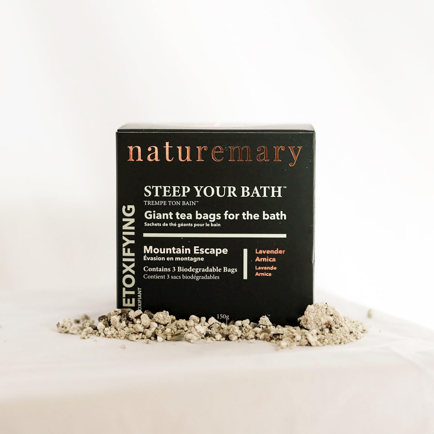 Naturemary Detoxifying Steep Your Bath Mountain Escape - Moisturizing Bath Soak for Dry Skin - Rejuvenates Skin - Lavender Arnica - 5.29 oz