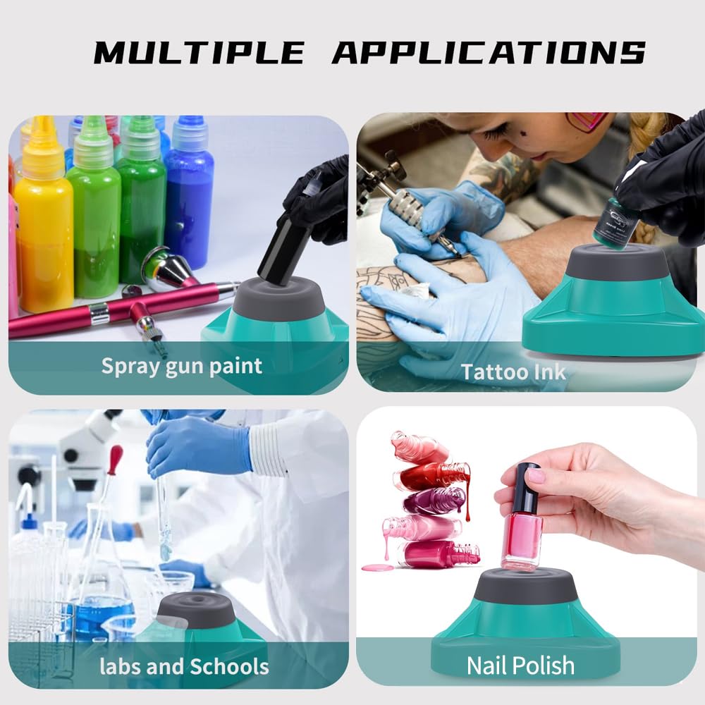Liquid Vortex Mixer for Nail Salons, Painters, Tattoo Artists and Hobbyists, Powerful 10000 RPM Mini Shaker, Multi-Purpose Mini Vortex Mixer, Electric