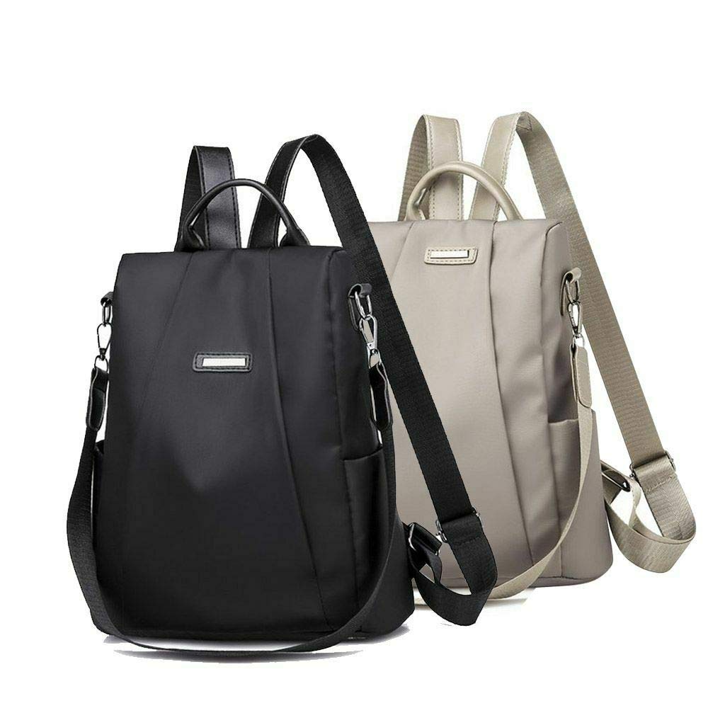 Women Travel Backpack Anti-Theft Rucksack Waterproof Oxford Cloth School Bag (Gray)