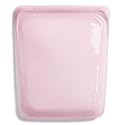 Stasher Platinum Silicone Food Grade Reusable Storage Bag, Rose Quartz (1/2 Gallon) | Reduce Single-Use Plastic | Cook, Store, Sous Vide, or Freeze…