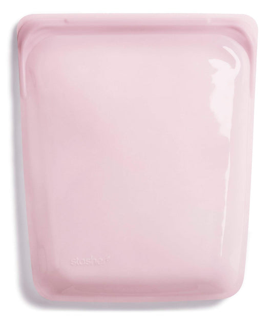 Stasher Platinum Silicone Food Grade Reusable Storage Bag, Rose Quartz (1/2 Gallon) | Reduce Single-Use Plastic | Cook, Store, Sous Vide, or Freeze…