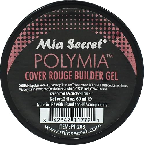 Mia Secret - 2oz POLYMIA polysilicone Gel Nail Builder - UV Led - Builder gel (Cover Rouge) Beauty & Personal Care Mia Secret