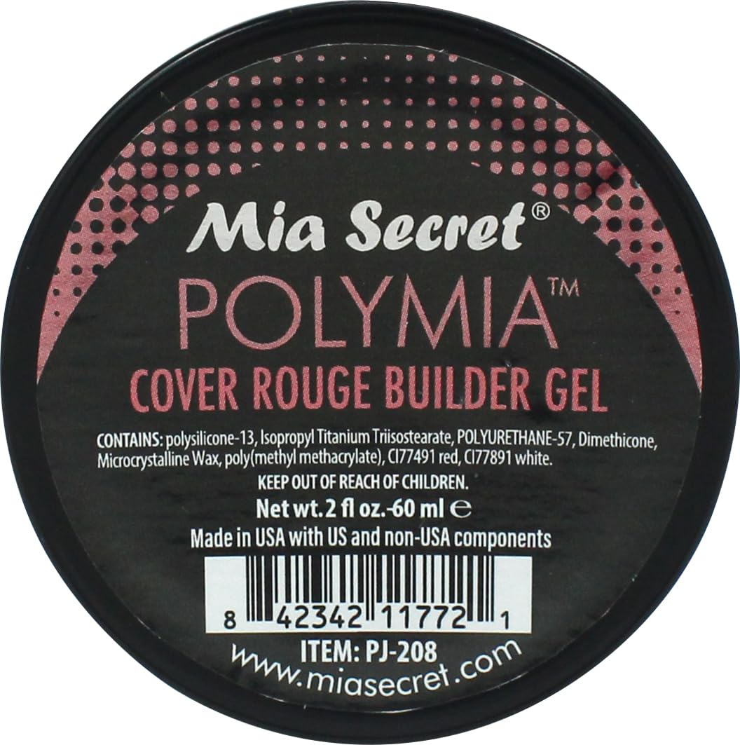 Mia Secret - 2oz POLYMIA polysilicone Gel Nail Builder - UV Led - Builder gel (Cover Rouge) Beauty & Personal Care Mia Secret