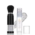 Holographic Mermaid Glitter Makeup Kit: 2-in-1 Body & Face Stick & Loose Powder with Built-in Brush for Festival, Rave, Concert, Carnival | Shimmery