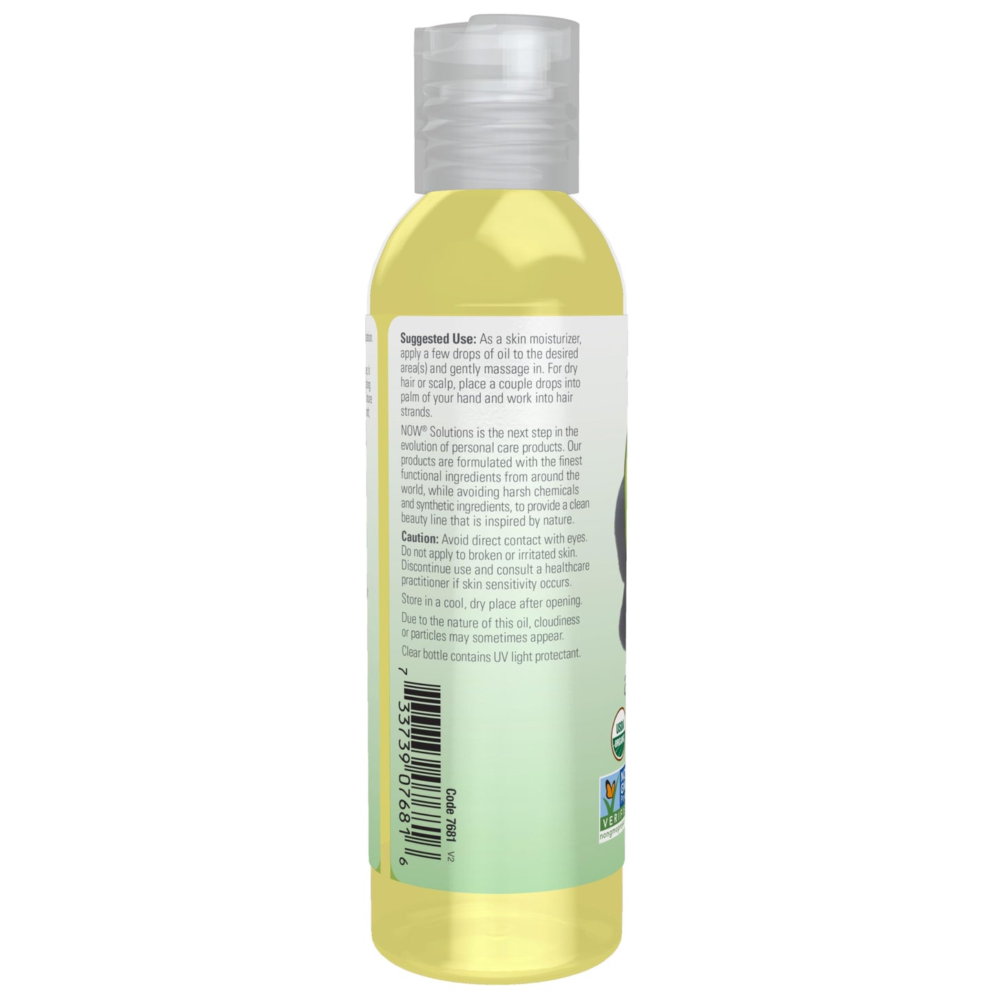 NOW Foods Solutions, Organic Avocado Oil, 100% Pure Moisturizing Oil, Nutrient Rich and Hydrating, 4-Ounce