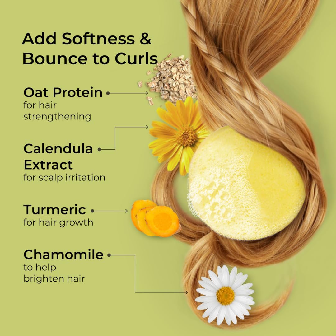 All Natural Shampoo and Conditioner Set for Thick Curly Hair, Bar Shampoo and Conditioner Set to Strengthen Hair, Boost Shine and Reduce Scalp