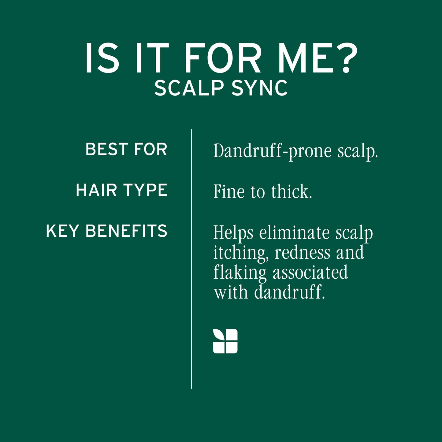 Biolage Scalp Sync Anti-Dandruff Shampoo - Controls Itchy Scalp, Deeply Cleanses Hair, Moisturizing Shampoo For Dandruff Relief, Vegan & Cruelty-Free