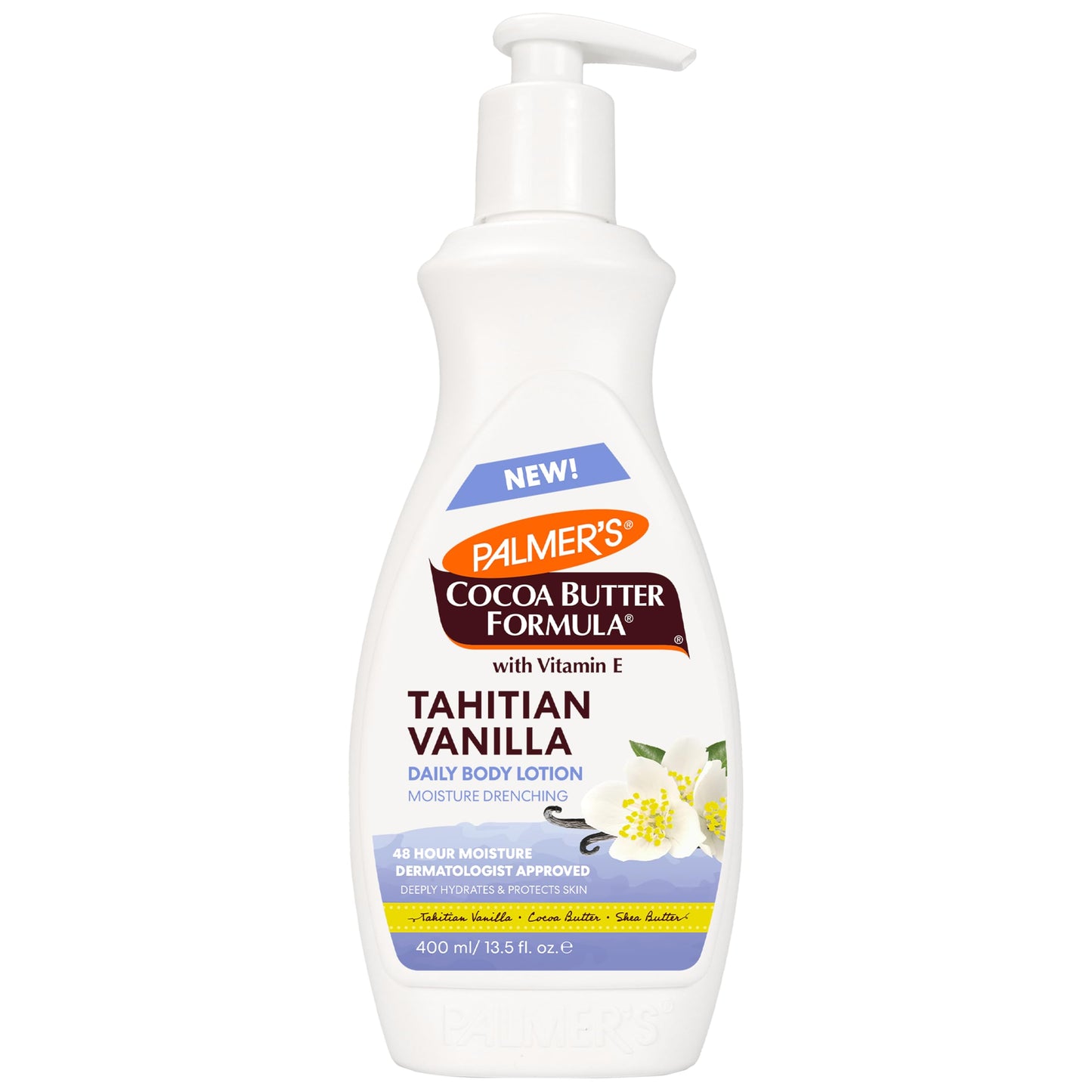 Palmer's Cocoa Butter Formula Tahitian Vanilla Body Lotion, 13.5 Oz, Daily Moisturizing Lotion for Dry Skin with Shea Butter & Vitamin E, Hydrates