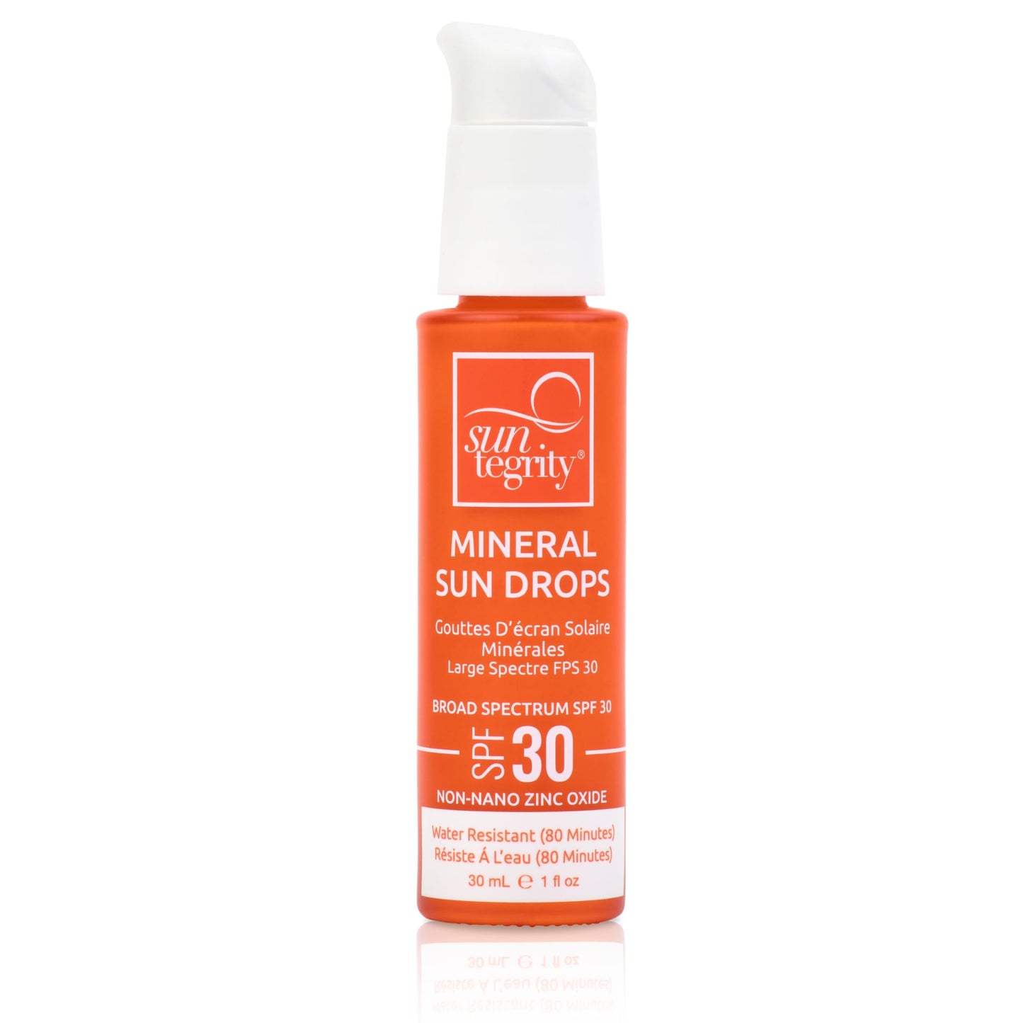 Suntegrity Mineral Sun Drops SPF 30 | Broad Spectrum Zinc Oxide Sunscreen for Face | Vegan, Reef-Safe, Non-Greasy Daily Sun Protection |