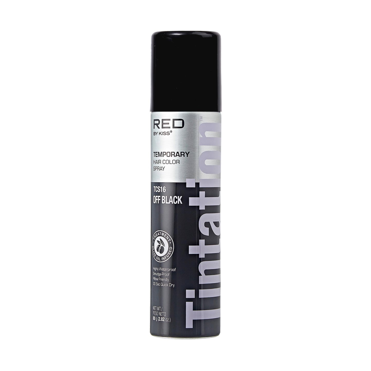 Red by Kiss Tintation Temporary Hair Color Spray, Instant Gray Root Touch Up Coverage, Water-Resistant & Smudge-Proof, Easy Wash Out, Barber