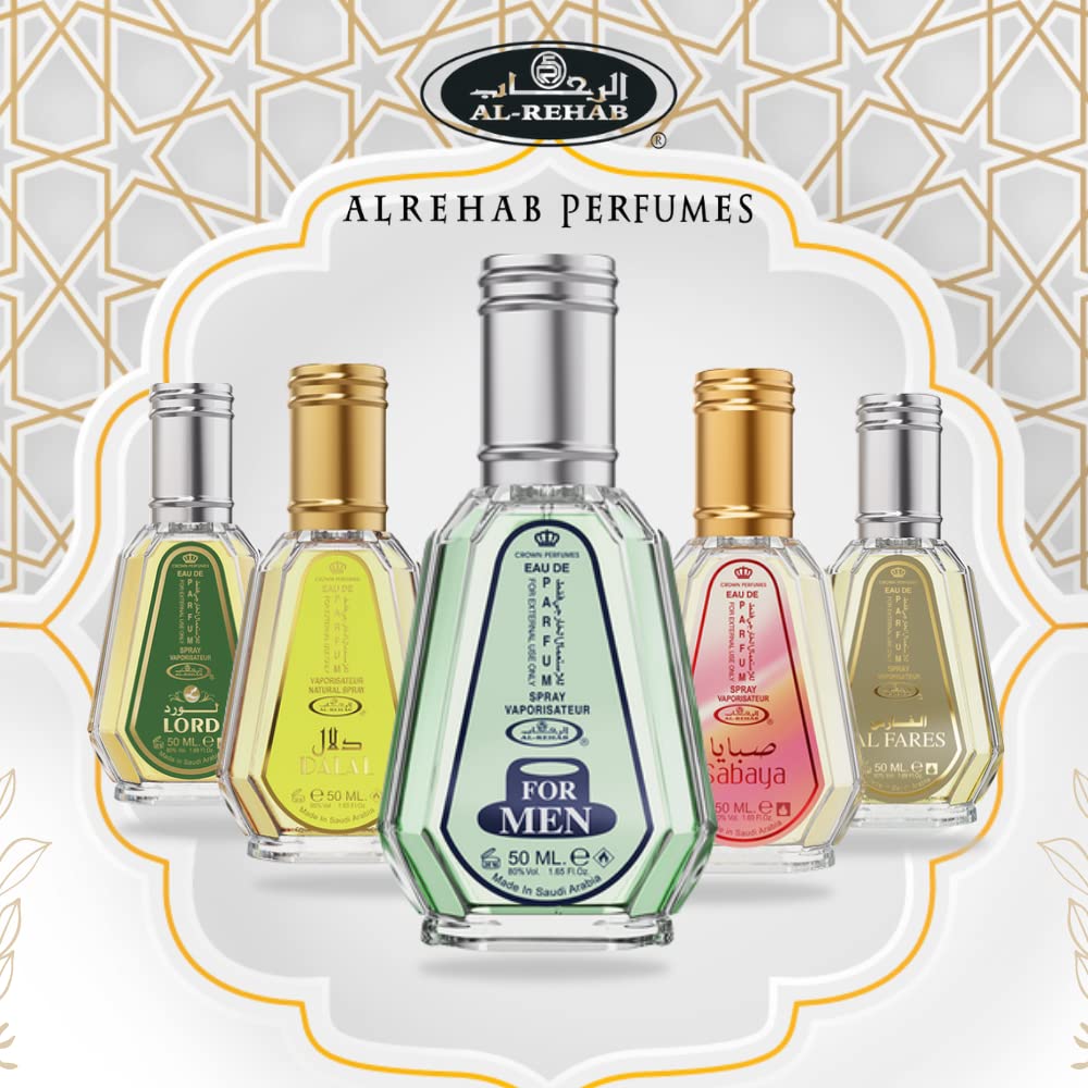 Al Rehab For Men Eau de Parfum Spray For Men, 1.7 Ounce