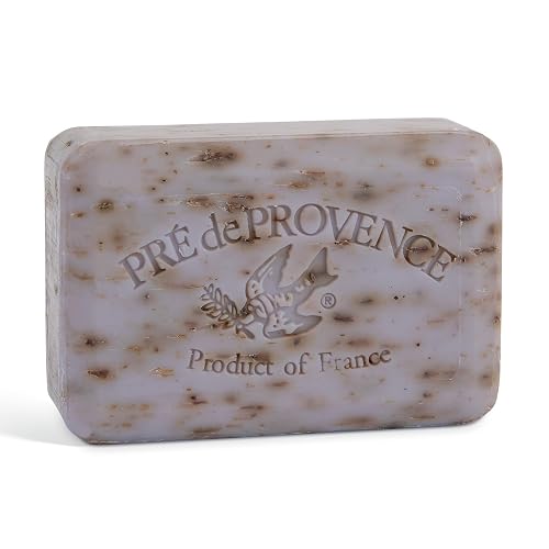 Pre de Provence Artisanal Soap Bar, Enriched with Organic Shea Butter, Natural French Skincare, Quad Milled for Rich Smooth Lather, Lavender, 8.8