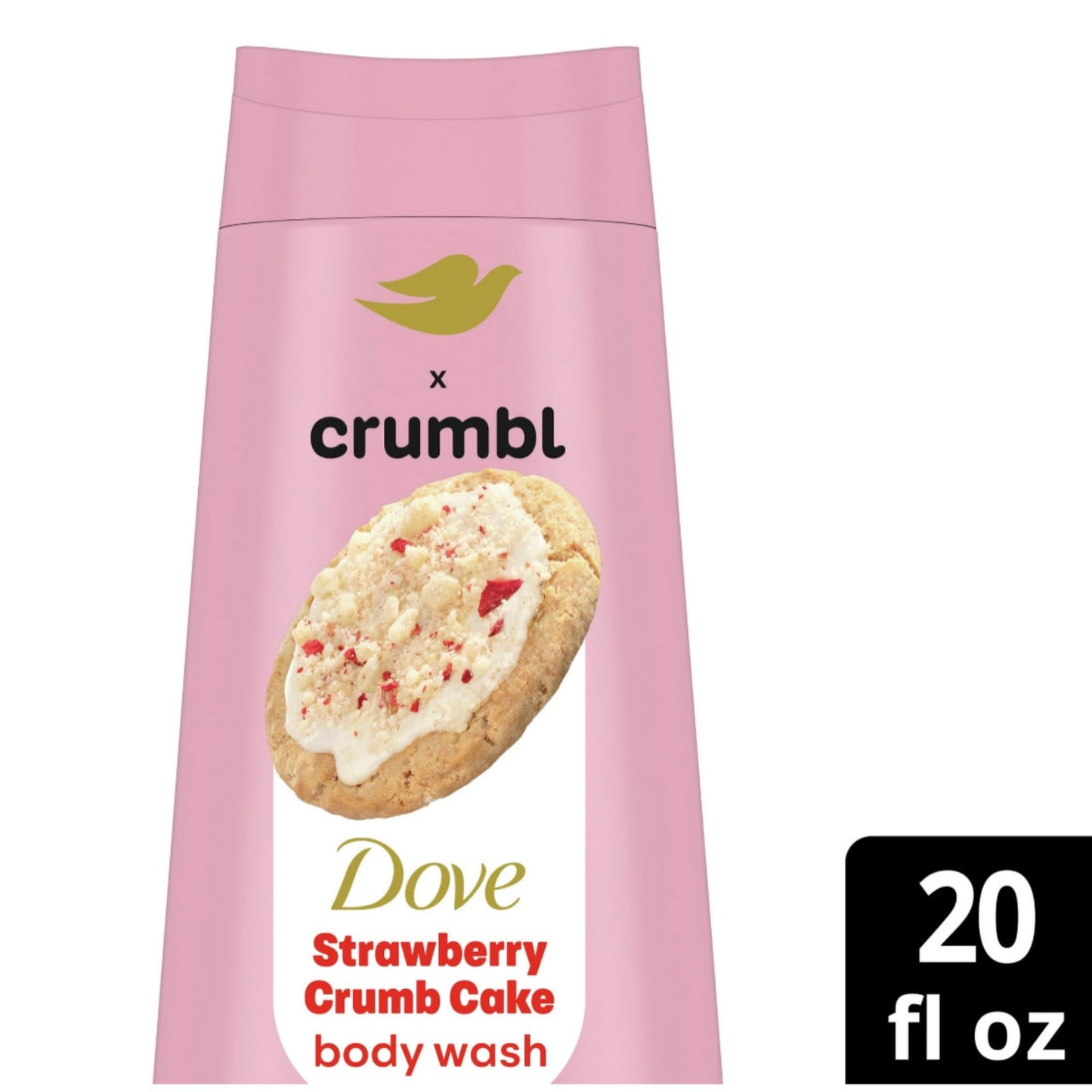 Dove Moisturizing Strawberry Crumb Cake Body Wash & Scrub Combo, 20oz Wash + 15oz Scrub, Limited Edition, Paraben & Sulfate Free, For Body, Improves Beauty & Personal Care Dove