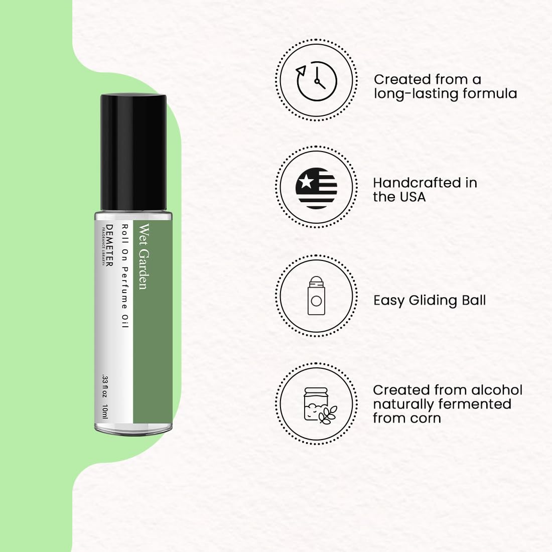DEMETER Wet Garden Roll On Perfume Oil, 0.33 Oz, Long-Lasting Beauty & Personal Care DEMETER