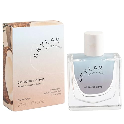 Skylar Coconut Cove Eau de Parfum - Hypoallergenic & Clean Perfume for Women & Men, Vegan & Safe for Sensitive Skin-Fruity Fresh Perfume with Notes