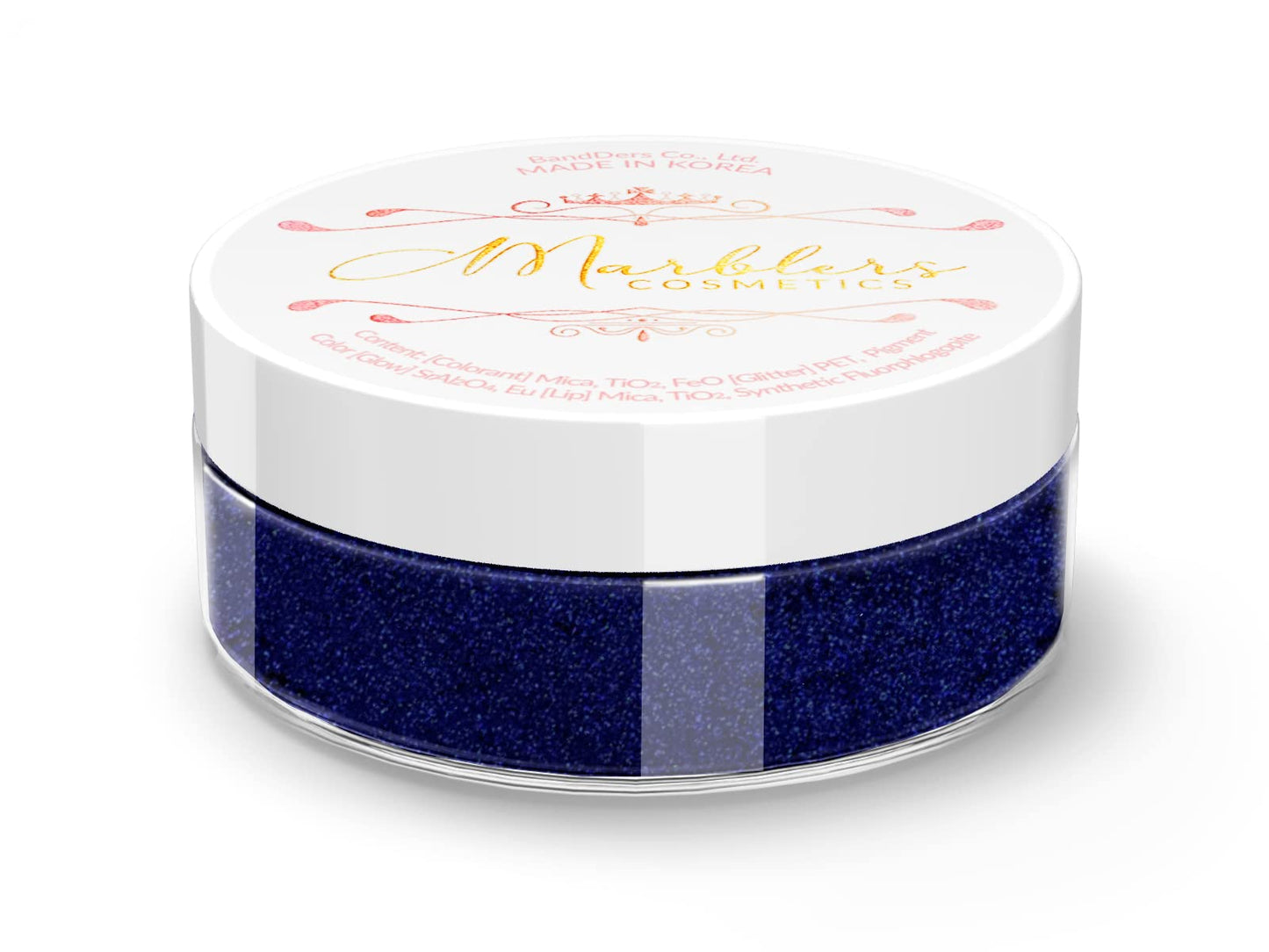 MARBLERS Fine Synthetic Mica Powder [Dark Sapphire] 0.11oz (3g) | Highly Pigmented | Non-Toxic, Vegan, Cruelty-Free | Lip Gloss, Lipstick, Bath Bomb