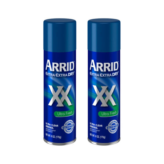 Arrid XX Extra Extra Dry Ultra Clear Aerosol Antiperspirant Deodorant, Ultra Fresh, 6 oz. (Pack of 2) Beauty and Personal Care Arrid