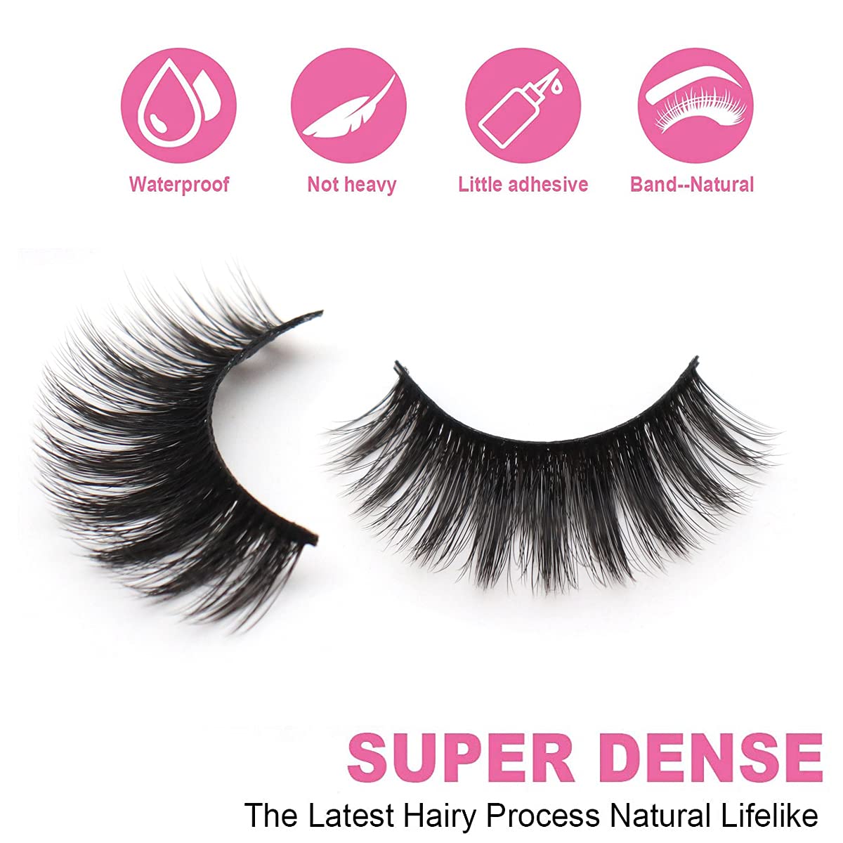 Losha Eyelashes Natural Look Faux Mink Lashes Pack Handmade Fluffy False Eyelashes 14 Pairs Eye Lashes (70) Beauty and Personal Care Losha