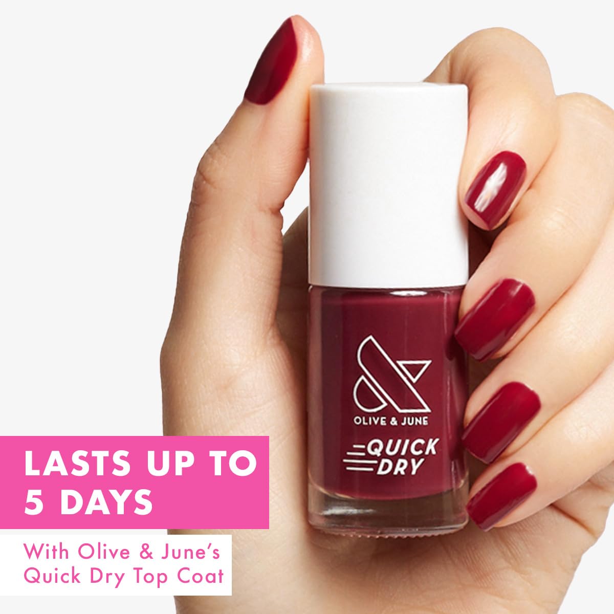 Olive & June Quick Dry Nail Polish | Instant Fast-Drying Smudgeproof | 15-free Vegan Cruelty-Free | Lasts up to 5 Days | Salon-Quality Manicure Beauty & Personal Care Olive & June