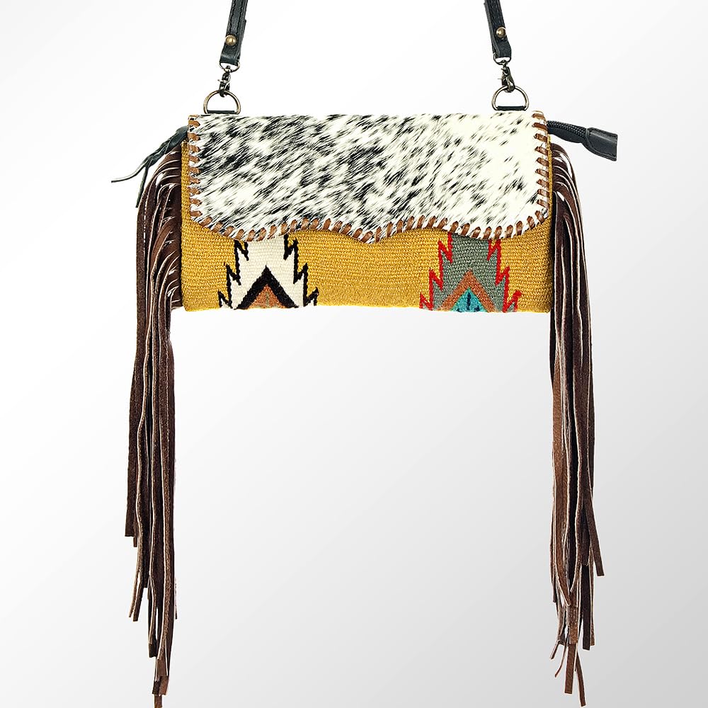 American Darling Women's Crossbody Bag Western Saddle Blanket Genuine Leather Handbag and Ladies Purse