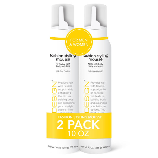 TRI Fashion Volumizing Mousse for Wavy Hair - Taming Curls, Frizz Control & Shine, Styling Foam for Women - 10 Ounce (2 Pack)