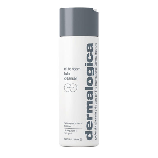 Dermalogica Oil To Foam Total Cleanser for face - Removes make-up, sunscreen, and debris while cleansing skin in one step for ultra-clean