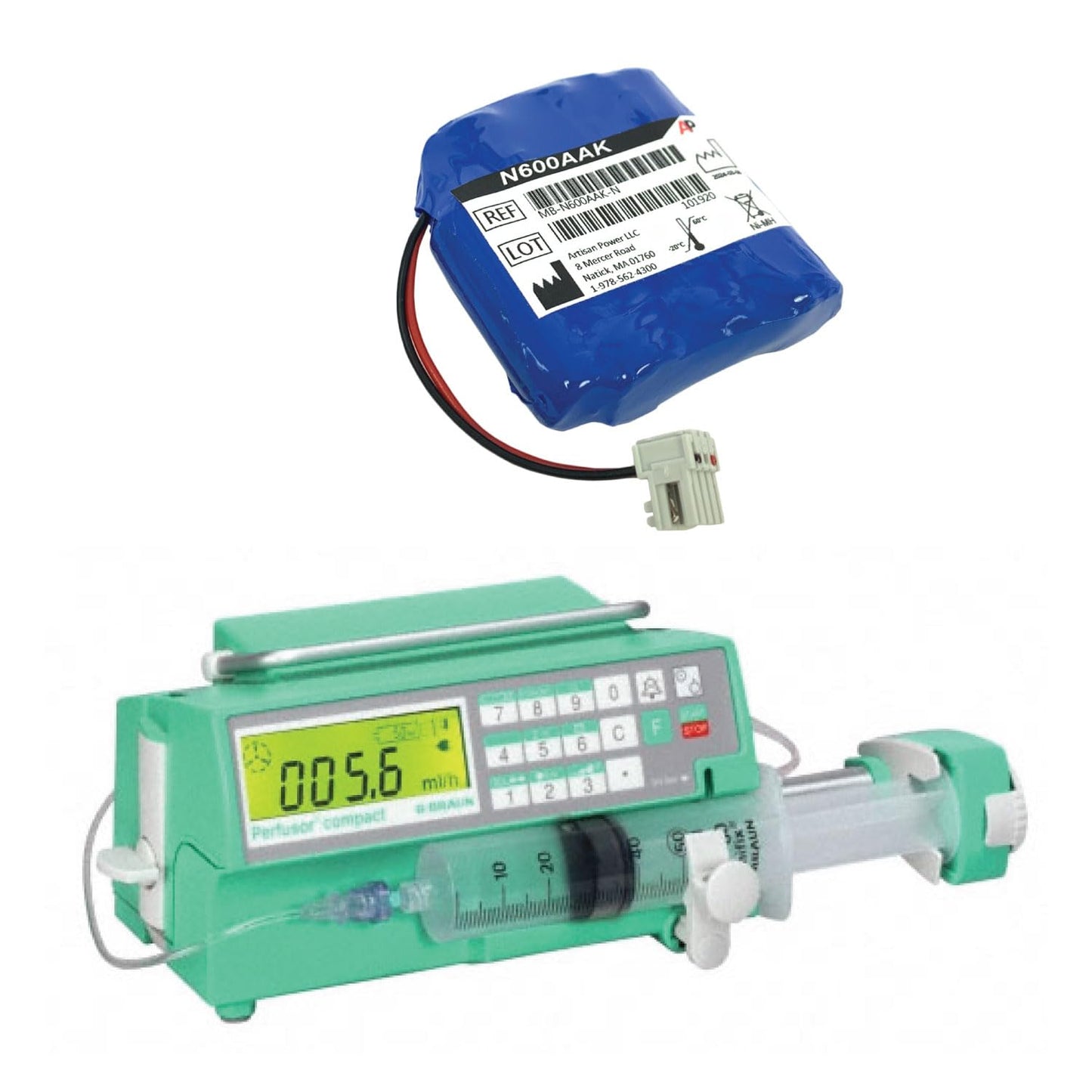 Artisan Power Replacement Battery for B. Braun Syringe Pump Perfusor Compact - MB1120 and 3/N600AAK Beauty and Personal Care Artisan Power