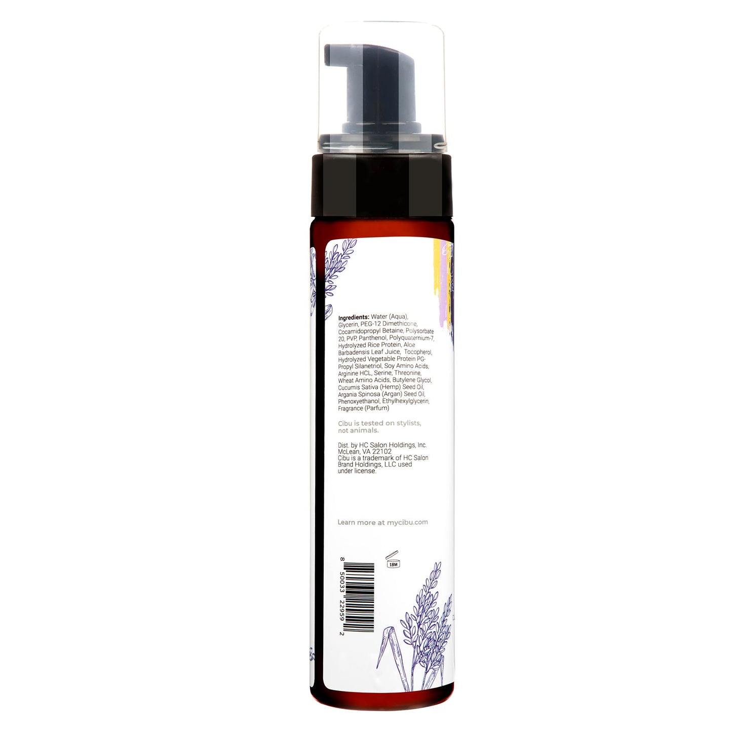 CIBU Styling Foam - Hair Styling Agent, Forming Foam, 9 Fl Oz, Frizz Control, Lightweight Mousse, Nutrient Rich Rice Soy Protein Hemp Argan Seed Oils