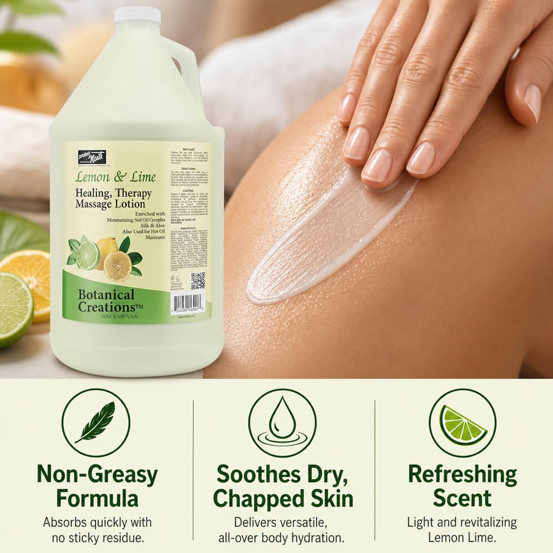 PRO NAIL Professional Body & Massage Lotion - Multi-Use Salon & Spa Formula for Massage, Manicure & Pedicure | Non-Greasy, Fast-Absorbing |