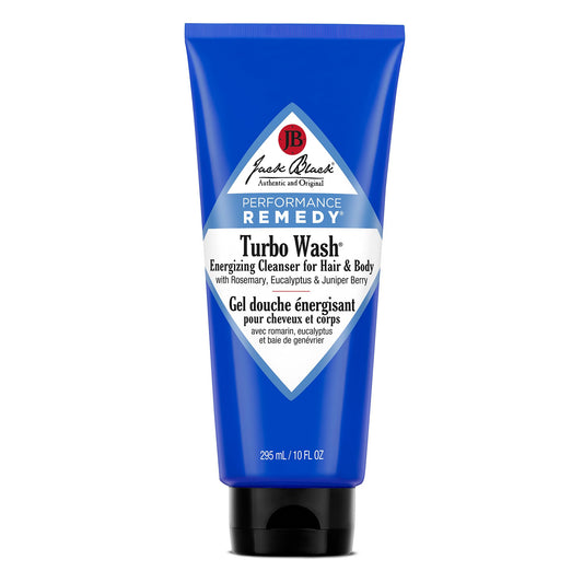 Jack Black Turbo Wash Energizing Body & Hair Cleanser, 10 Fl Oz - Rosemary, Eucalyptus & Juniper Berry - Mens Body Wash, Mens Shampoo, Skin Care, Hair