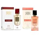 Lattafa Ana Abiyedh Rouge & Coral Eau De Parfum Bundle | 100ml x 2 (3.4 oz Each) | Long-Lasting Unisex Fragrance Set | Authentic Middle Eastern