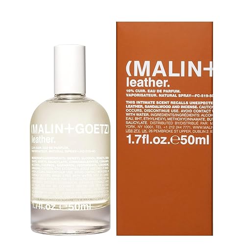 Malin + Goetz Leather Eau de Parfum, 1.7 Fl. Oz. - Men & Women's Perfume, Modern Fragrance, Rustic Wood Scented Perfume, Vintage Leather Scent, Vegan