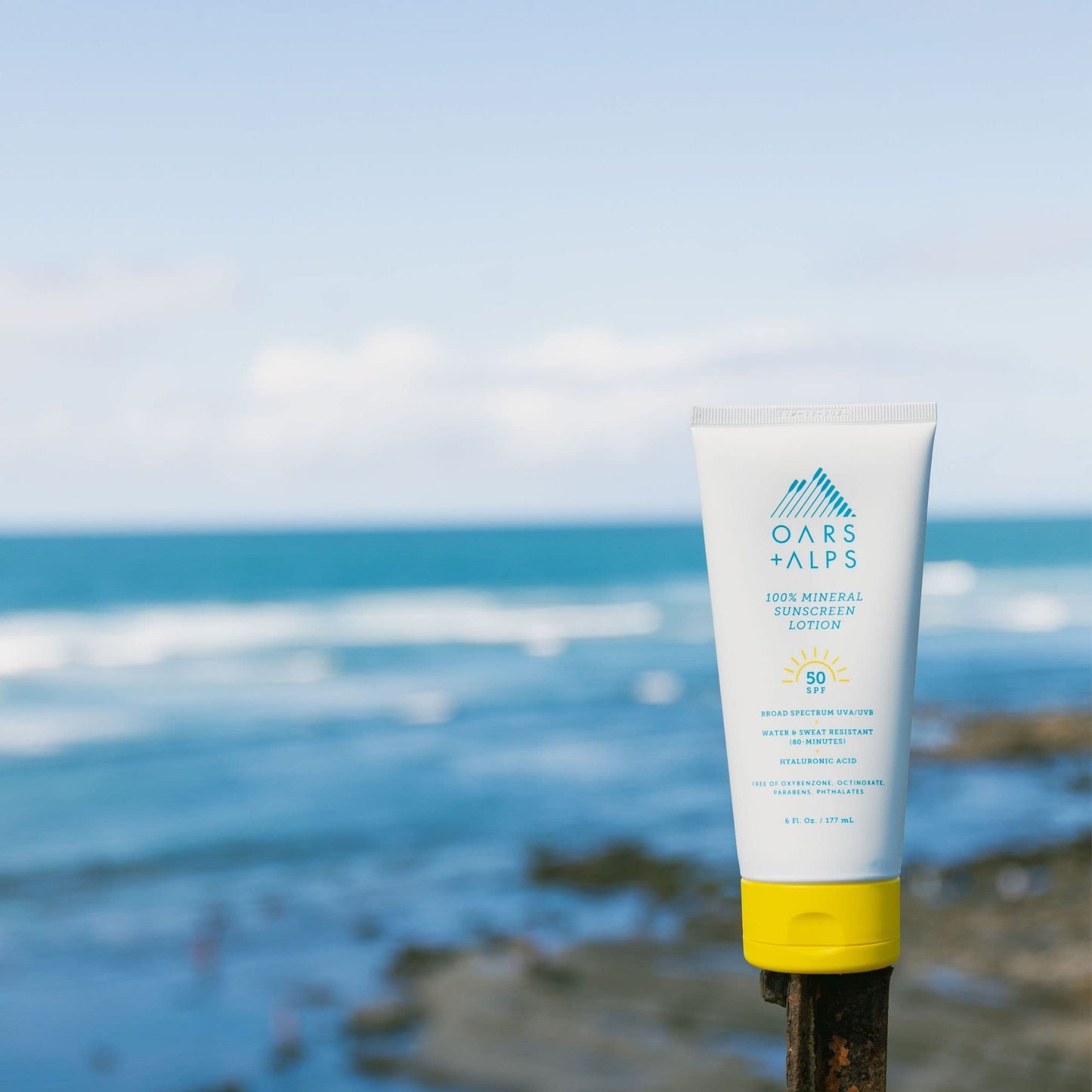Oars + Alps 100% Mineral Sunscreen for Face & Body Lotion, SPF 50 Body Sunscreen Infused with Hyaluronic Acid, Shea Butter & Coconut Oil, All Skin