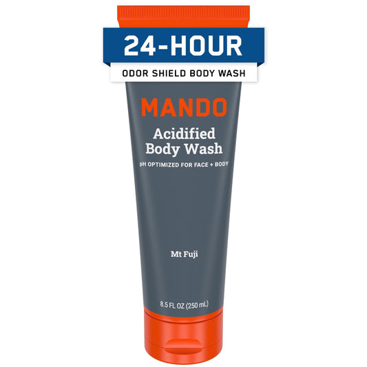 Mando Odor Shield Body Wash - 24 Hour Control - Removes Odor Better than Soap - SLS and Paraben Free, Skin Safe - 8.5 Ounce (Mt Fuji) Beauty & Personal Care Mando
