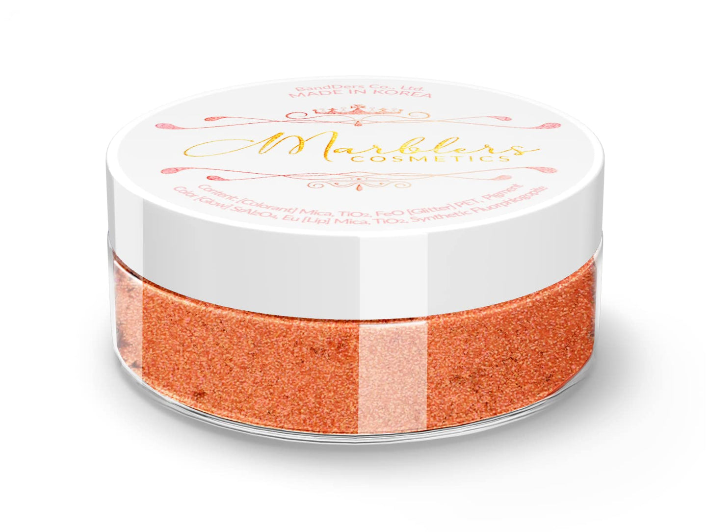 MARBLERS Fine Natural Mica Powder [Alloy Orange] 0.11oz (3g) | Highly Pigmented | Non-Toxic, Vegan, Cruelty-Free | Eyeshadow, Body Butter, Nail